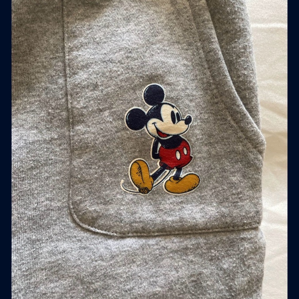Disney Gray Sweatpants with Mickey Mouse Design